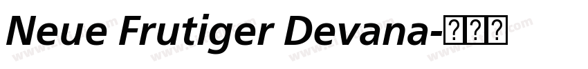 Neue Frutiger Devana字体转换